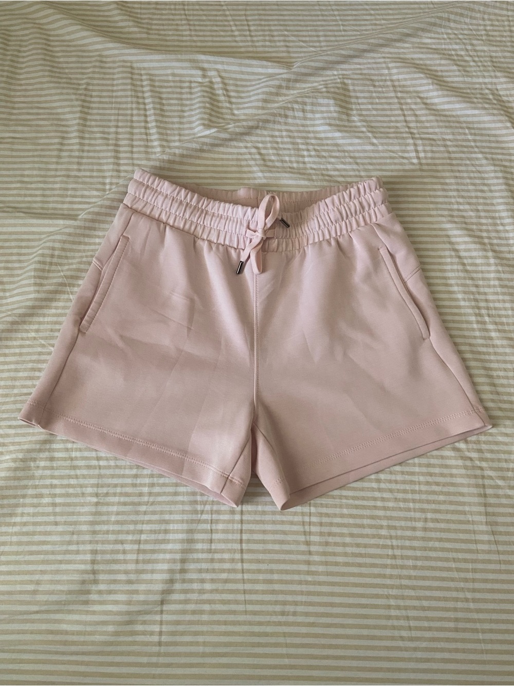 Everyday Comfort Soft Women's Baby Pink Drawstring Elastic Shorts Size XS